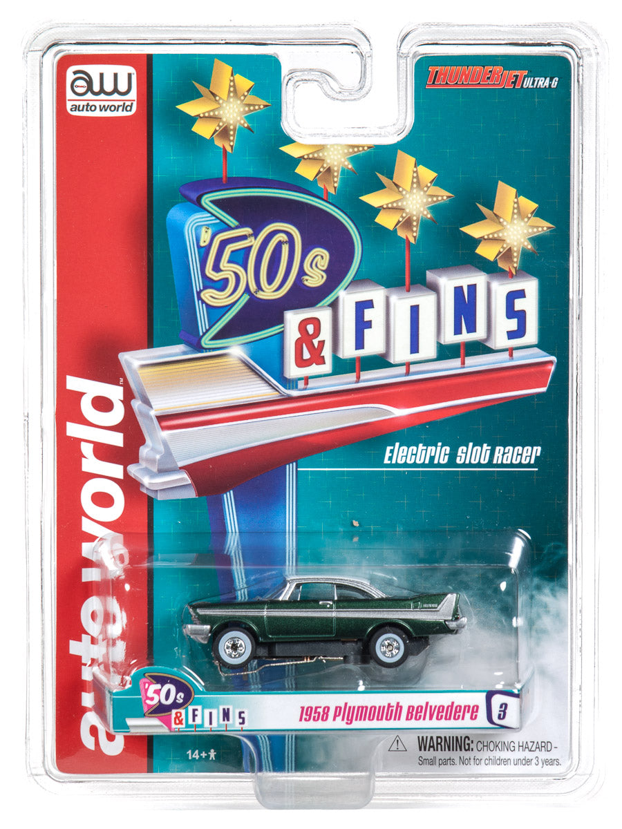 iWheels White 50's & Fins - Thunderjet - Release 22 | SC324 | 4 Cars-Auto World-[variant_title]-ProTinkerToys