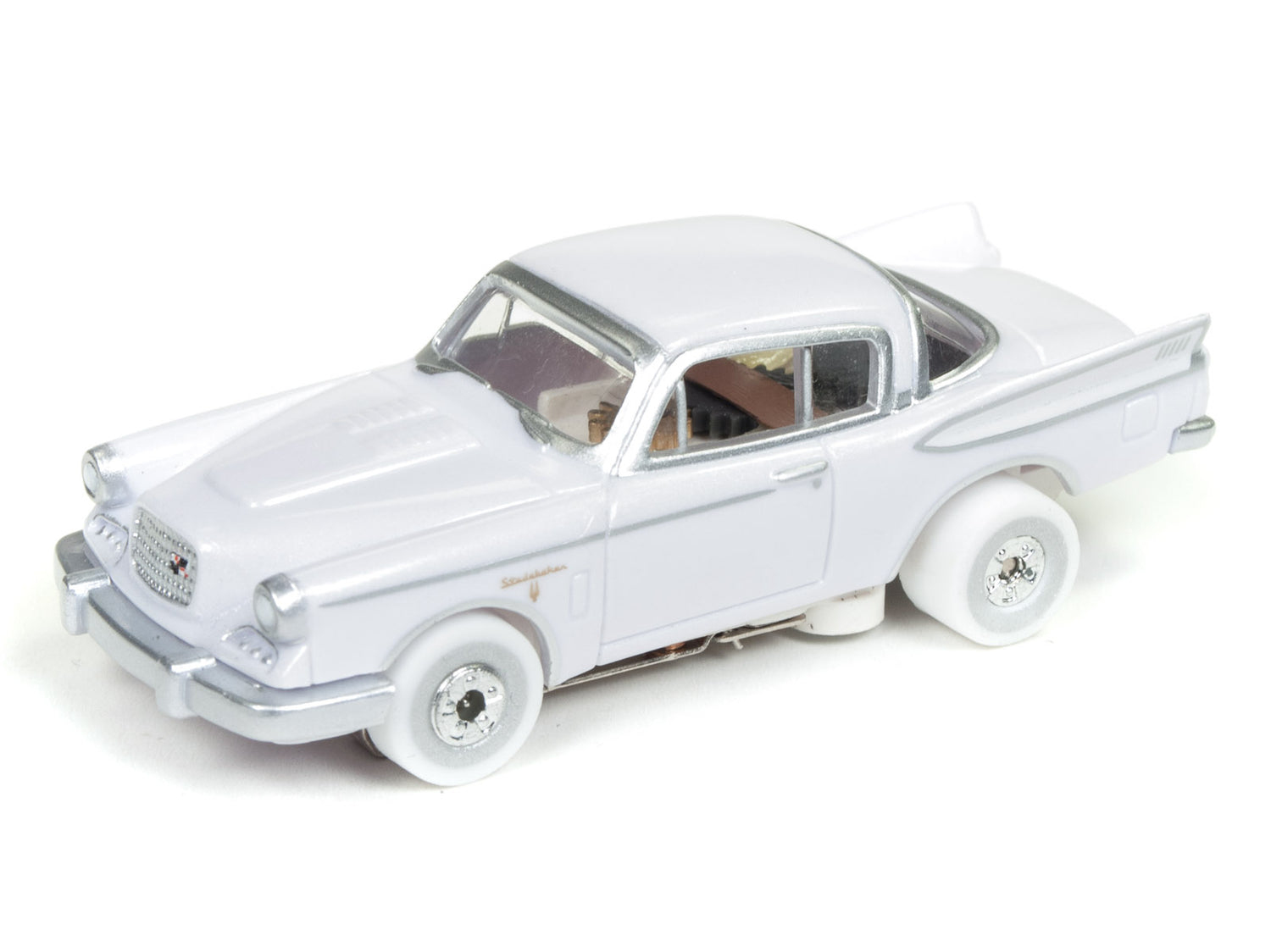 iWheels White 50's & Fins - Thunderjet - Release 22 | SC324 | 4 Cars-Auto World-1957 Studebaker Hawk (gold) - SC334HAWKGOLD-ProTinkerToys