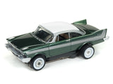 50's & Fins - Thunderjet - Release 22 | SC334-Auto World-1958 Plymouth Belvedere (green/white) - SC334BELVEDEREGREEN-ProTinkerToys