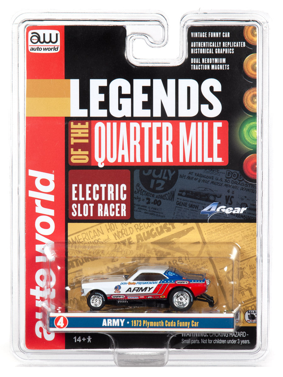ARMY | 1973 Plymouth Cuda Funny Car Funny Car | Auto World-Auto World-[variant_title]-ProTinkerToys