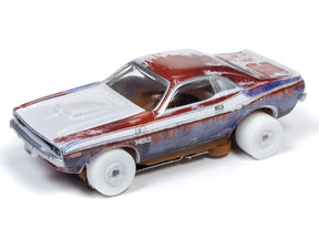 Slot car of a vintage red and white car for 6 Cars SC345