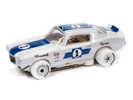 iWheels White Trans Am Racers - Thunderjet - Release 32 | SC362 | Auto World Slot Cars-Auto World-WHITE #3 - Jim Hall – 1970 Chevy Camaro #1-ProTinkerToys