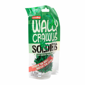 Green bag of squishy, green soldier toys for throwing and watching for Schylling SDWC