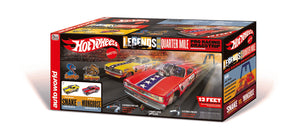 Toy set: Hot Wheels dragstrip with cars for Snake vs Mongoose racing for Auto World SRS330