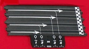 Four-lane wireless Bluetooth controller track system for model railroading for Auto World TRX901