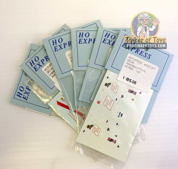 Slot Car Decal Sticker Pack | 2070-2079 | HO Express-American Line-K-[variant_title]-ProTinkerToys