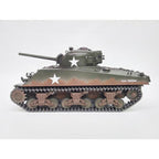 1/16 scale model of a Sherman M4A3 tank with a 75mm gun for IMEX TAG13040, front view