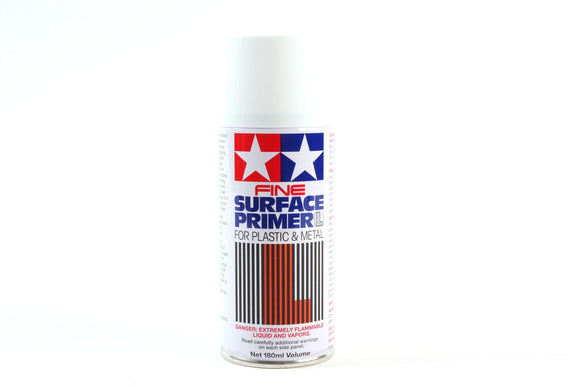 Surface Primer L White (180ml Spray can) | 87044 | Tamiya