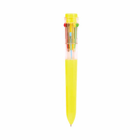 Yellow pen with multiple colored writing tips for Schylling TCP