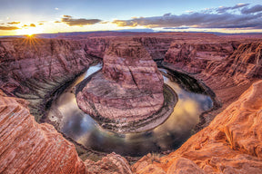 Curving river through red canyon walls at sunset for Tomax TOM100-293