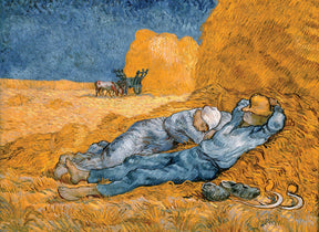 Two men rest in a field of golden wheat under a blue sky for Tomax TOM50-061