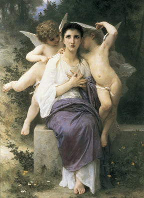 Woman with cherubs suggests emotional awakening and divine influence for Tomax TOM50-094