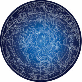 Circular star chart showing zodiac constellations and celestial alignments for Tomax TOMR50-008