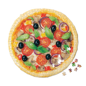 Puzzle puzzle of a colorful pizza with tomatoes, olives, and herbs for Tomax TOMSP50-004