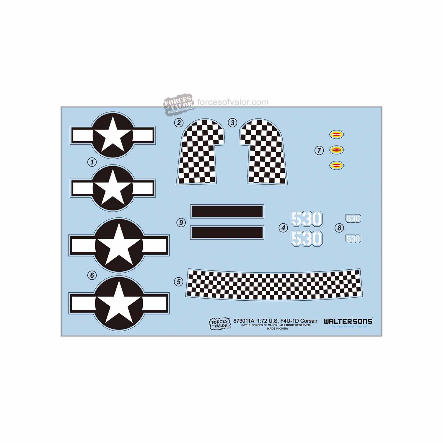 U.S. F4U-1D Corsair Okinawa May 1945 1:72 | 873011A | Waltersons