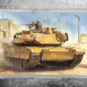 M1A2 Abrams tank with crew member standing on the turret in Iraq, 2003 for Waltersons 873005A