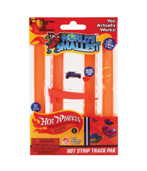 Orange plastic track set for small toy cars, packaged for play for Super Impulse 567