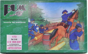 Union soldiers with cannon and horse in a historical diorama setting for Bum Model Co 0140