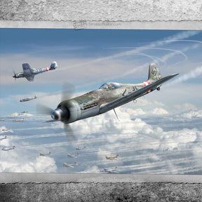 German FW 190 D-9 model flying above clouds with other planes visible for Waltersons 873012A