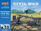 Civil War diorama set: cannons, wagons, and battlefield accessories for IMEX 507