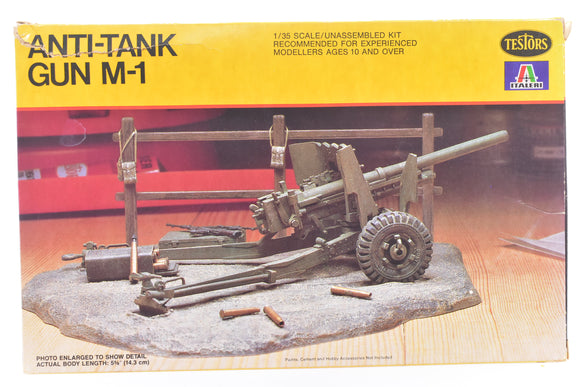 Anti-Tank Gun M-1  1:35 Scale  |781 | Testors Italeri Models