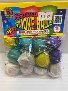 Assorted Color Smoke Balls (12) pcs. | P-019 | Phantom Brand