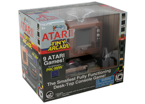 Atari 2600 console with 10 games, packaged for display for Super Impulse Toys 341