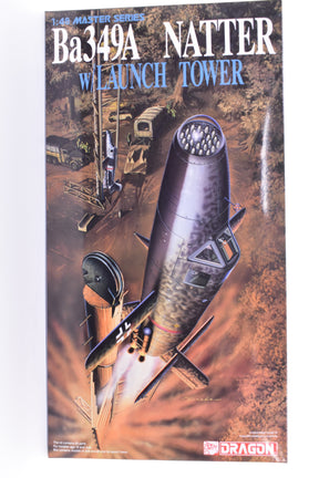 Model kit box art: Ba349A Natter with launch tower model for Dragon DML Model Co 5516