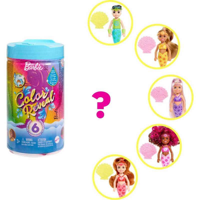 Barbie Chelsea Color Reveal Rainbow Mermaid Doll | 00732 | Barbie