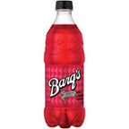 Red soda beverage in a clear plastic bottle with a black cap for Coca-Cola 134601