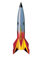 Model rocket kit, blue and red, ready for launch for Estes 2162