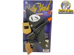 Toy pistol and holster set featuring "Billy Yank" branding for Parris Toys 4616