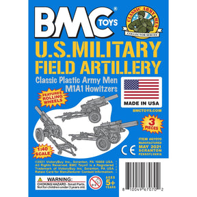 Toy set of three U.S. military howitzers for collectors for BMC 67070
