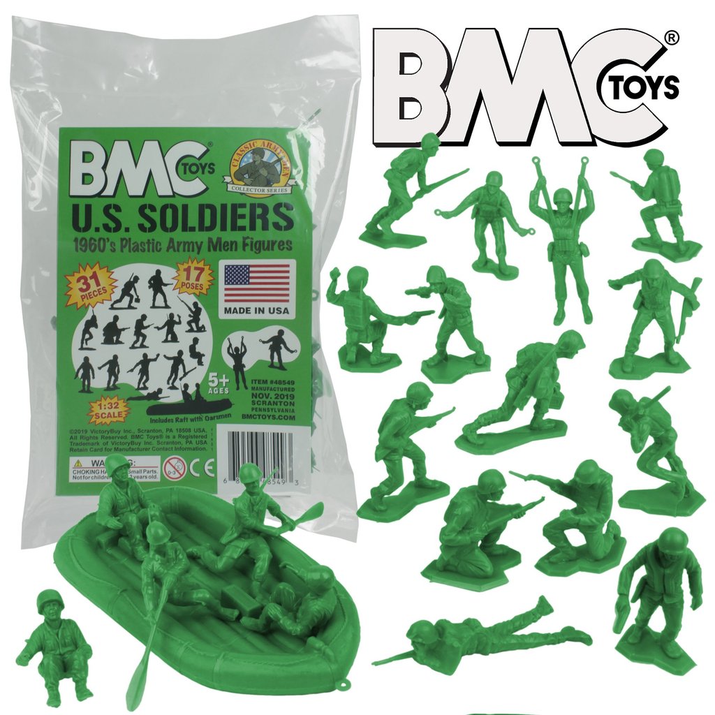 WW2 Army Men US Soldiers – Green | 48549 | BMC – ProTinkerToys.com