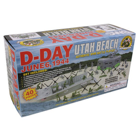 D-Day Utah Beach WWII battle playset set with figures and vehicles for BMC 40027