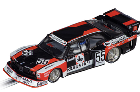 Slot car of a 1990s BMW race car, black and red livery, number 55 for Carrera 20027714