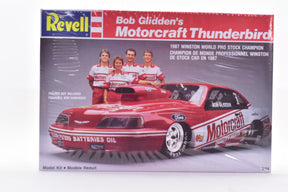 Red Thunderbird race car model kit box art featuring Bob Glidden for Revell 7167