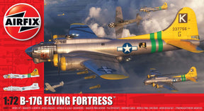 B-17G Flying Fortress model kit box art showing the aircraft in flight for Airfix A08017B