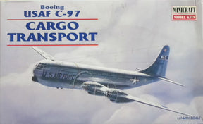 Boeing USAF C-97 Cargo Transport aircraft flying in the sky for Minicraft