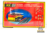 Race track and grandstand toy set box art for SCX 88260