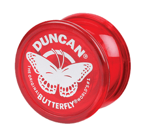 Red yo-yo with white butterfly logo and "DUNCAN" text for 3124BU
