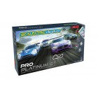 Race car set box featuring blue and purple race cars on a track for Scalextric C1413M