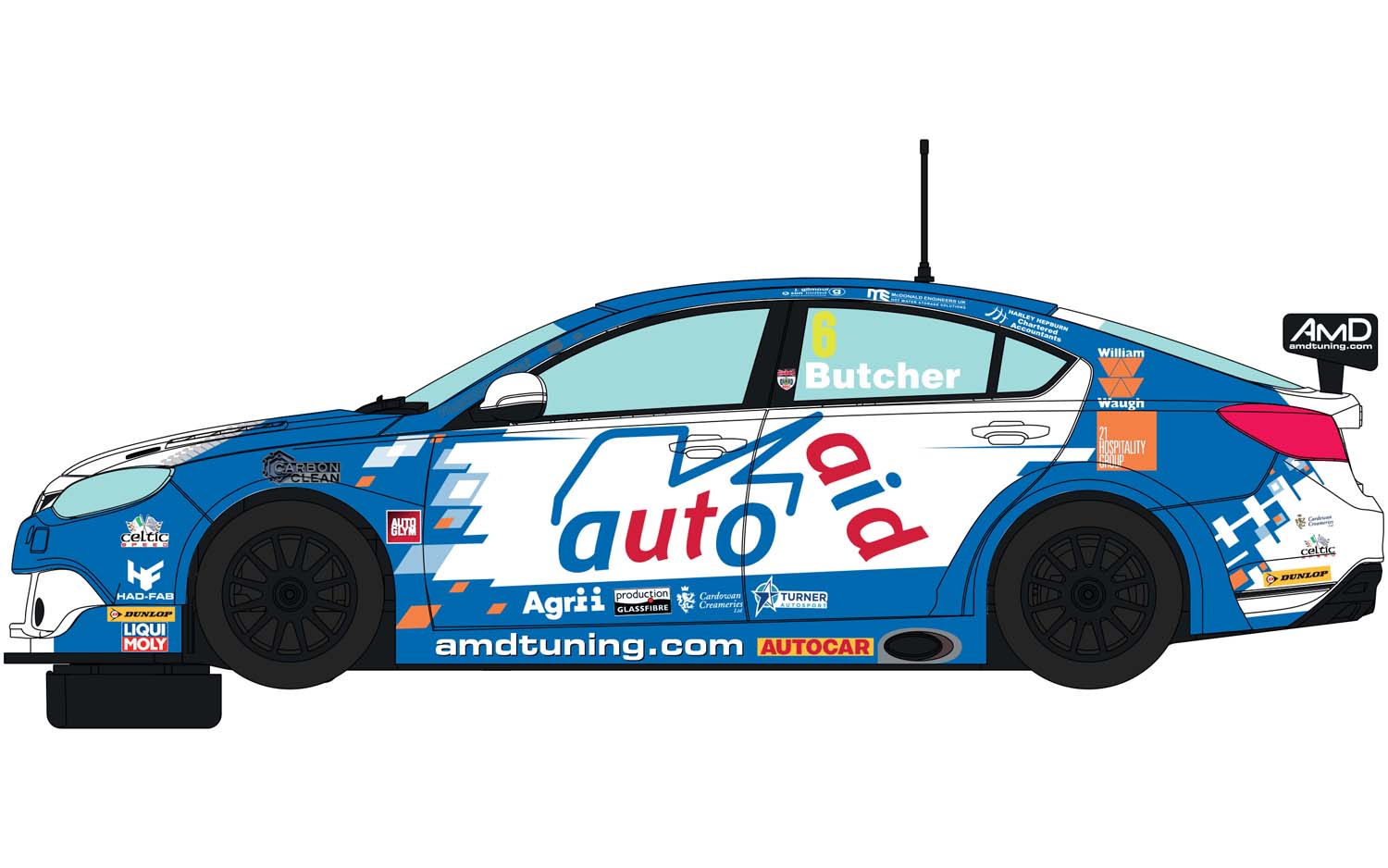 MG6 GT AMD BTCC 2018 Rory Butcher |  C4017 | Scalextric-Scalextric-[variant_title]-ProTinkerToys