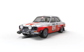 1971 Ford Escort rally car model, red and white livery for Scalextric C4324