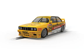 Yellow BMW E30 M3 race car from the 1992 Bathurst 1000 for Scalextric C4401