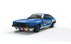 Blue Ford Capri race car model, Gerry Marshall Trophy winner for Scalextric C4402