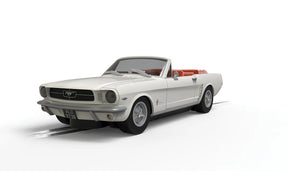 White classic Mustang convertible toy car with red interior for Scalextric C4404