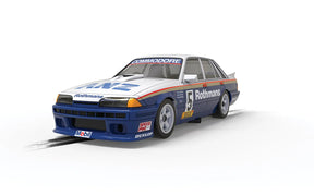 Model race car: 1987 Holden Commodore, white and blue livery for Scalextric C4433