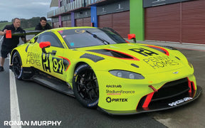 Yellow Aston Martin GT3 race car with "Penny Homes" livery for Scalextric C4446