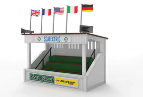 Grandstand with flags and motorsport branding for Scalextric C8190